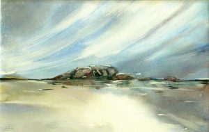 034-3144 Mare d'inverno, acquarello