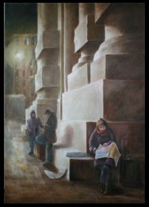 039-Stazione Centrale-MI-100x70, olio su tela